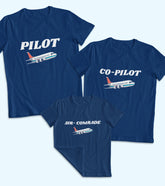 Pilot Family Unisex Half Sleeve T-Shirts (Pack of 3)